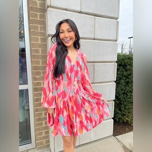 g. p. d. Red Multicolor Eyelet Dress N226-30